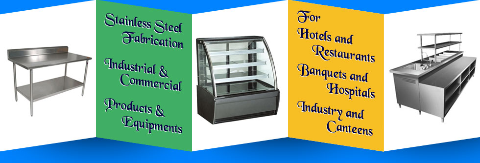 stainless steel display counters - food counters - commercial display counters tables in ludhiana punjab india